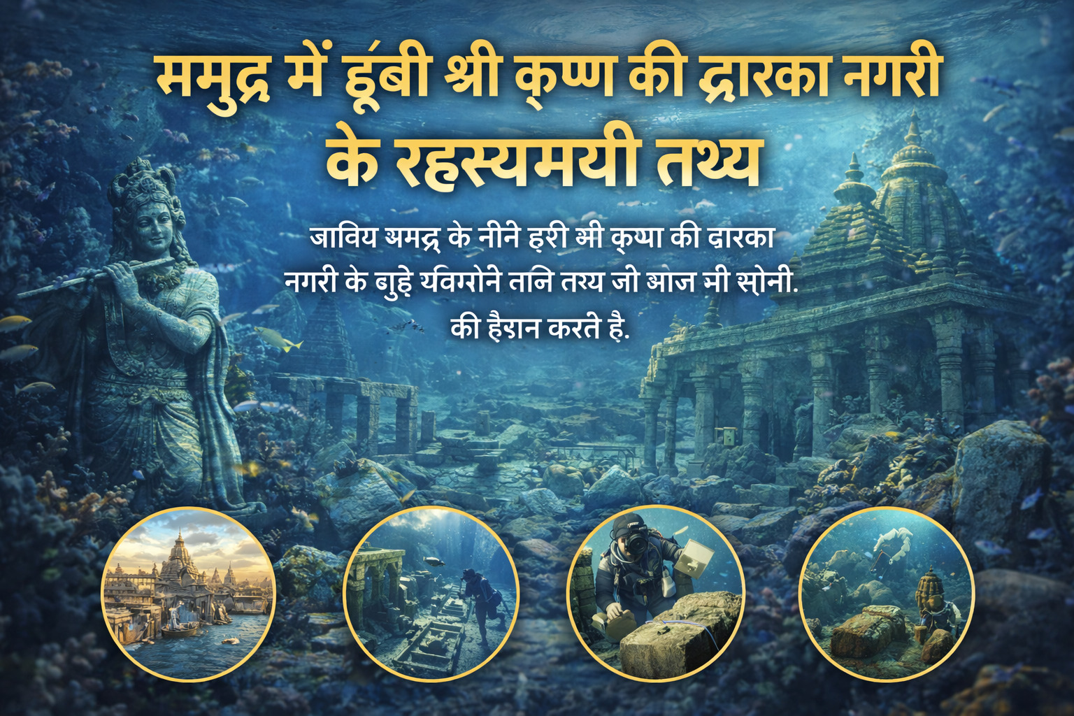 समुद्र में डूबी श्री कृष्ण की द्वारका नगरी के रहस्यमयी तथ्य