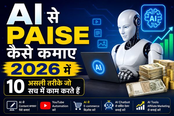AI Se Paise Kaise Kamaye 2026 – 10 Real Ways to Earn Money 