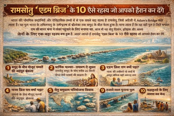 रामसेतु (Adam’s Bridge) के 10 रहस्य जो आपको हैरान कर देंगे